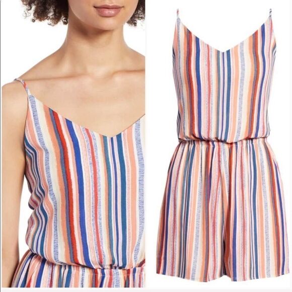 One Clothing Rainbow Stripe Romper Size XL - Picture 8 of 8